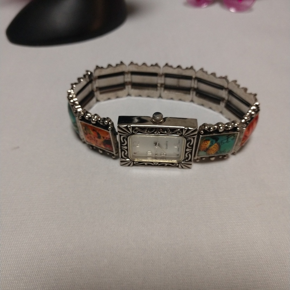 Women's Vivani Multicolored Beaded Quartz Bracelet Watch